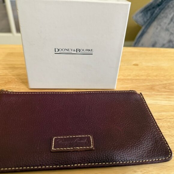 Vintage Dooney & Bourke Leather Long Wallet with ID Holder - Picture 2 of 5